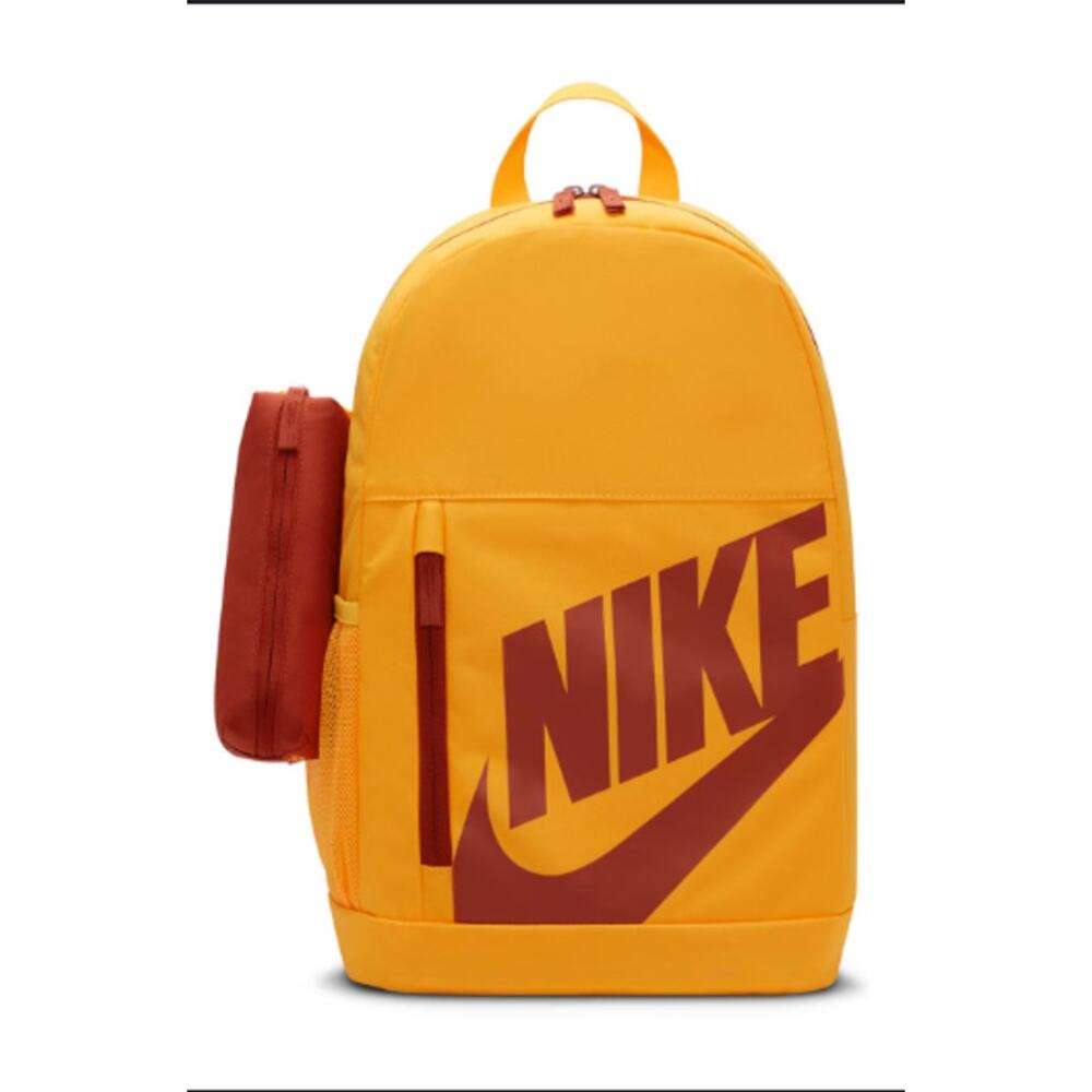 Nike Backpack 20L Orange Logo Unisex School Bag with Pencil Case Travel Gym
